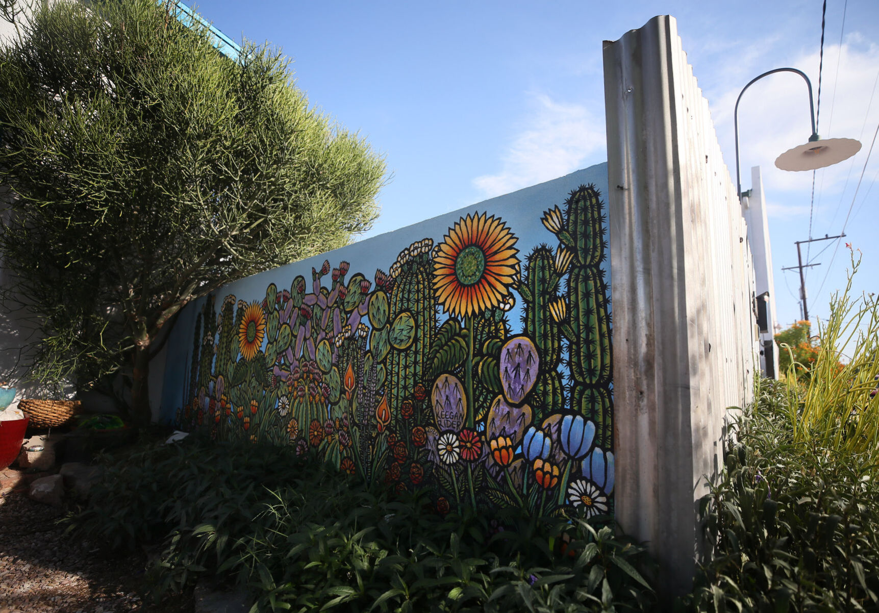 Lash Factor Studio mural by J. Keegan Rider, Barrio Viejo